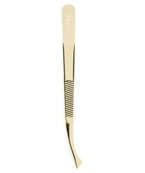 Truyu 10-1015 24ct Gold Plated Easy View Slant Tweezer - Perfect For Facial Hair Removal For Women and Eyebrow Tweezers., Silver