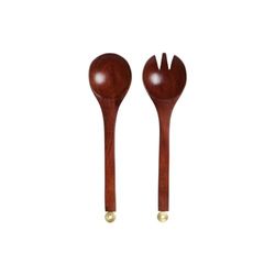Home ESPRIT Utensilios de Cocina Aluminio Acacia 32 x 8 x 2 cm