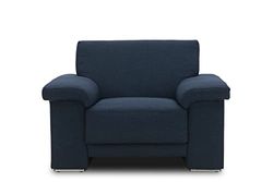 DOMO. collection Coro FK fauteuil, enkele stoel met binnenvering, tijdloze bank, 1-delig meubel, donkerblauw, 120 x 91 x 84 cm