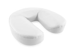 QUIRUMED Cuscino facciale, a forma di ferro di cavallo, 29 x 27 x 7 cm, colore bianco, imbottitura in schiuma, per Yoga, Fitness, Massaggio