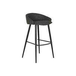 TABURETE PU METAL 48X47X87,5 GRIS OSCURO