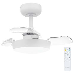 Plafondventilator CCT Ø55 intrekbare vleugels met DC-afstandsbediening, wit