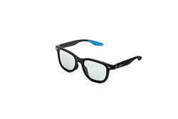 Wicue VR-3039 Occhiali da sole E-Touch, lenti elettroniche fotocromatiche istantanee e polarizzate, protezione UV, design classico, unisex, regolazione luminosità tramite comando touch, nero