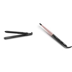 BaByliss Boucleur Professionnel Conical Wand en Quartz-Céramique C454E 13-25 mm & Lisseur Sleek Finish 230 avec Températures Digitales et plaques Tourmaline-Céramique ST255E 28.4 x 3 cm