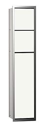 Emco 975027850 Asis 150 Armoire de Salle de Bain encastrée pour WC avec lingettes humides Chromé/Verre Blanc