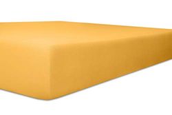 Kneer Easy-Stretch Jersey hoeslaken, kleur: 07 geel; Grootte: 120x200-130x220 cm