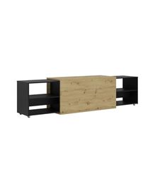 FMD Möbel Slide 3 TV-board, houtmateriaal, Artisan Oak/zwart parel, rechthoekig