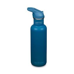 Klean Kanteen Fiets drinkflessen Classic Narrow (Flip Sport) met drinkdop van roestvrij staal in de kleur blauw met een volume van 800 ml, 1011194