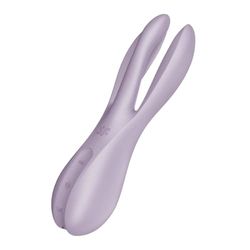 Satisfyer, vibrator, oplegvibrator, Treesome 2', 14 cm, 3 motoren, voor stimulatie van clitoris en schaamlippen, kleur:Lila