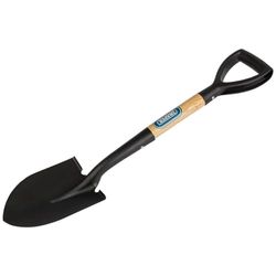 Draper 15072 Mini pala de punta redonda con mango de madera, negro, 15072, 0V