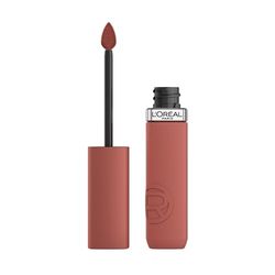 L'Oréal Paris Rossetto Liquido, Colore Intenso, Formula Matte a Lunga Durata, Resistente alle Sbavature, No transfer, Con Acido Ialuronico, Infaillible Matte Resistance, Tonalità: Worth It Medium 635