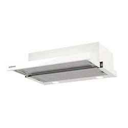 Edesa Extrator de cozinha ECT-6411 WH 2 níveis de extração iluminação LED comandos mecânicos silenciosos 45,5 DB filtros laváveis na máquina de lavar louça, motor 100 W largura 60 cm, cor branca