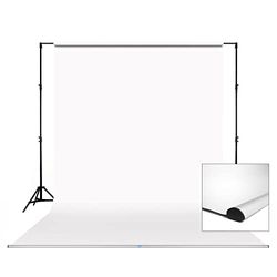 Savage Background Leader Bar 2.72m con Sfondo di Carta Bianca, Incluso uno Sfondo Fotografico 2.72m x 11m, Struttura in Alluminio, Accessori per la Fotografia