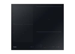 Haier Series 4 HAFRSJ63MC, Placa de Inducción Flex, 3 Zonas de Cocción, 60CM, Control Táctil Multislider, WIFI, 9 niveles de potencia, Temporizador, Tecnología VaryCook, Potencia 7,2KW, Cristal Negro