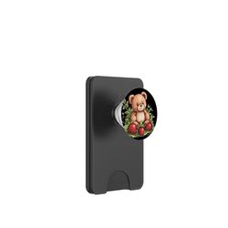 Bonito disfraz de fresa para los amantes de los peluches PopSockets PopWallet para MagSafe