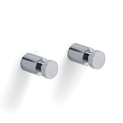 Gedy cromati, Parete Appendiabiti da Muro tondi 3CM, Misure e Peso: 3X1,6X1,6 CM & 0,035 kg, Appendini Bagno Realizzati in Ottone, Design R&S, 2 Anni di Garanzia, Lunghezza 3 cm
