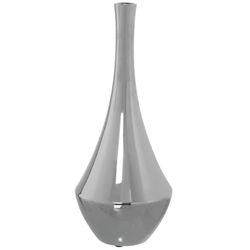 Alexandra House Living Vaas, zilverkleurig, keramiek, 17 x 17 x 36 cm