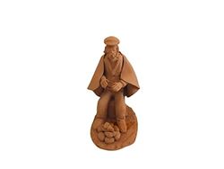 Uomo che si riscalda Terracotta - Presepe Terracotta di Caltagirone