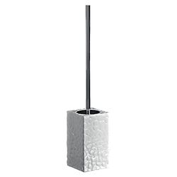 Gedy Bianco, G-New Martina, Scopino WC, Scovolino Bagno Realizzato in Ceramica, Misure 47X9X9 CM e Peso 0,748 kg, Design R&S, 2 Anni di Garanzia, Unica
