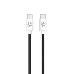 Celly, Cavo USB-C a USB-C, Realizzato in Tessuto Intrecciato di Colore Nero, Ricarica Rapida fino a 60W, Compatibile con Caricabatterie e Altri Dispositivi, Lunghezza di 1,5 Metri
