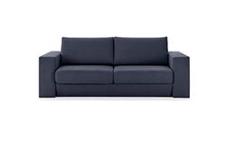 LOOKS by Wolfgang Joop Looks V-2 designer bank met krukken en plank, 2-zitsbank, functionele bank, donkerblauw, 232x107x96 cm