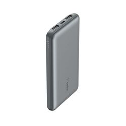 Belkin BoostCharge bärbar USB-C laddare och 20K-powerbank med 1 USB-C och 2 USB-A portar samt kabel för USB-C till USB-A för iPhone 15, 15 Plus, 15 Pro, 15 Pro Max, Samsung Galaxy S24, m.fl. - Rymdgrå