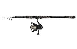 Mitchell Tanager G2 Telespin Combo, zoetwater hengel reel snoekbaars snoekbaars, sterk lichtgewicht veelzijdig, zwart, 2.10 m matige hengel, 1000 maat reel