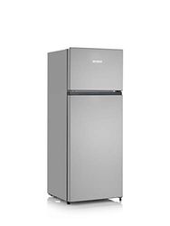 Severin DT 8761 Frigorífico Combinado de Dos Puerta, Capacidad 206 L (165/41), Clase Energética E, Iluminación LED, Silencioso - 40 dB, Almacenamiento Óptimo de Frutas y Verduras, Plata