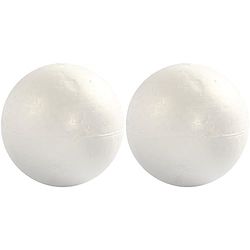 Creativ 10 cm 5-Piece Polystyrene Balls (Pack of 2) - Hanging Ornament - Christmas