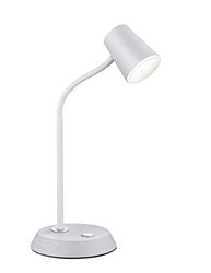Trio Leuchten 573190131 Narcos Lampe de Table, Chrome, Weiß, 23.0 x 15.0 x 38.0 cm