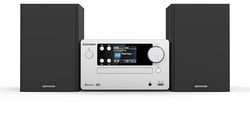 KENWOOD M-725DAB-S - Micro chaîne Hi-FI avec Dab+, CD, USB, Bluetooth et écran TFT, Couleur Aluminium