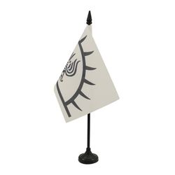AZ FLAG - Drapeau De Table Viking Raven - 15x10 cm - Mini Drapeau Bannière Au Corbeau De Bureau 100% Polyester avec Hampe De 25cm Et Socle en Plastique Noir