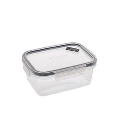 MasterClass Eco-Snap 1.5L Recycled Plastic Food Storage Container with Lid, BPA Free Lunch Box, Prep & Leftovers, Clip Lock Shut, Recycled, Reusable & Recyclable, Freezer & Microwave Safe, Rectangular