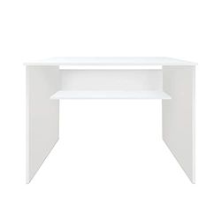 Mattfy Mesa de Escritorio, Mesas para Ordenador, Color Blanco, Práctica y Funcional, Medidas: 90 cm (Ancho) x 49,5 cm (Fondo) x 77 cm (Alto), Madera, 90 x 49,5 x 77 cm