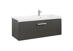 Roca,Prisma,Unik (mueble base con un cajón y lavabo derecha),Gris antracita,1100mm x 460mm x 450mm,A855949153