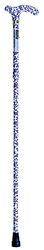 Aidapt Patterned Fold Down Adjustable Height Lightweight Walking Stick with Anti Slip Ferrule Foot for Stability and Confidence when Walking. Supplied with a Hanging Carry Strap and Handle.