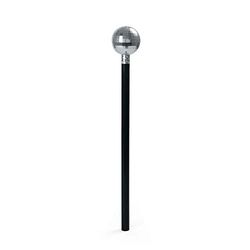Bristol Novelty BA120 spiegel bal Cane, Unisex-volwassene, zilver, één maat