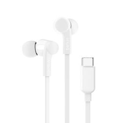 Belkin SoundForm auriculares In Ear con cable y conector USB-C, cascos internos con micrófono, auriculares intraurales para iPad mini, Pro, Air, Samsung Galaxy, Pixel, otros Android con USB-C, blancos