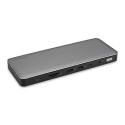 Kensington K34111EU - Adaptador AD2010T4 Multipuerto Thunderbolt 4, Doble Monitor 8K/4K, Lector de Tarjetas Micro SD, 96W, 2x HDMI, Ethernet, USB-C 3.2 y 4x USB-A