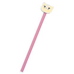 Draeger – Lápiz de papel con goma, diseño de gatito, color rosa – fácil agarre – Regalo ideal para niños a partir de 3 años