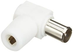 Metronic 438106 Conector TV de 9,52 mm com nervura, branco