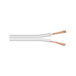 Goobay 27521 luidsprekerkabel 2 x 0,75 mm² CCA strengen/luidsprekerkabel audiokabel per meter/luidsprekerkabel gevlochten kabel audiokabel/subwoofer kabel/wit / 100 m