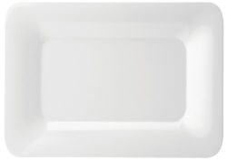 Utopia Melamine Gastronorms & Buffetware, JMP101-WHI000-B01006, Melamine Rectangular Rimmed Plate 14x10" (35.5x25.5cm) (Box of 6)