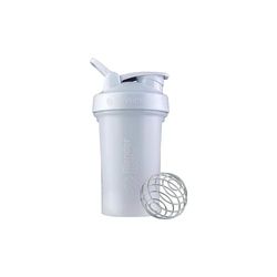 BlenderBottle Classic V2 Shaker Bottle with Stainless Steel Ball, For Protein Shakes, Dishwasher Safe, 590ml, White