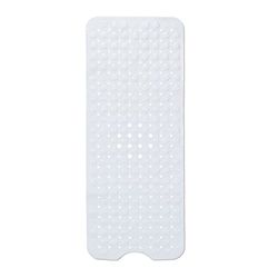 Relaxdays Bath Mat, Extra Large Bath Mat, Suction Cups, Massage, Non-Slip Bath Mat, 100 x 40 cm, Blue, Pack of 1