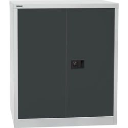 Bisley Armario Universal con Puerta, galvanizado 1 balda, 2 Oh, Metal, 525 Cuerpo Luz Gris, Frente, Antracita, Gris, 40 x 91.4 x 100 cm