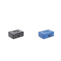 Sterling CB03CBK 10" Combination Lock Cash Box - Black & Sterling CB03CBL 10" Combination Lock Cash Box, Blue