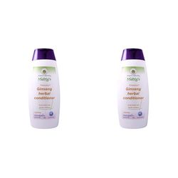 Mistry's Ginseng Herbal Conditioner 200ml - Hair Care Scalp Scrub Conditioner, Gentle - Suitable for All Ages and Hair Types, Additive Free, Vegan, (Pack of 2)