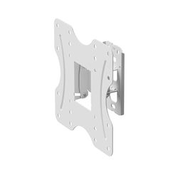 PureMounts TV-väggfäste, svängbart lutbart universalfäste för 23–42 tum platt och böjd hälskärm upp till 30 kg, max. VESA 200 x 200 mm, vit