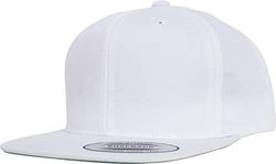 Flexfit Kinderen Pro-Style Twill Snapback Youth Cap, jongens en meisjes, verkrijgbaar in 5 kleuren, maat J (2-6 J.) - B (6-14 J.), wit, 6-14 jaar